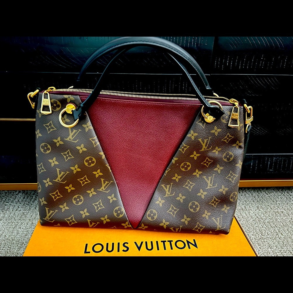 Louis Vuitton Monogram V Tote MM Bordeaux and Noir